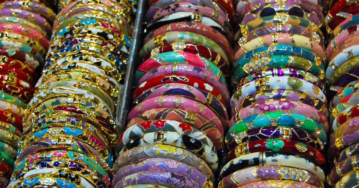 Chinese enamel bracelets Temple Street Night Market Hong Kong